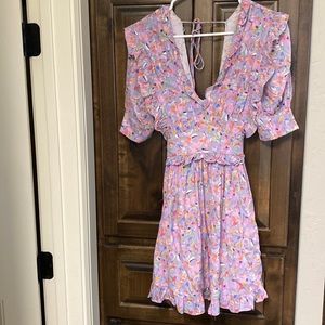 NWOT- Never worn- Flowy purple dress with ties